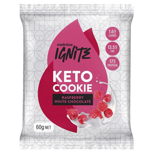 Melrose Ignite Keto Cookie - Raspberry & White Chocolate 60g