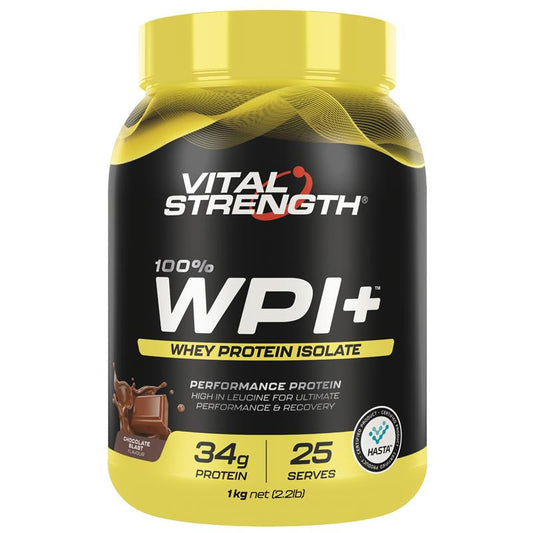 Vital Strength WPI Plus 100 Whey Protein Isolate - Chocolate 1kg - Auzzistore