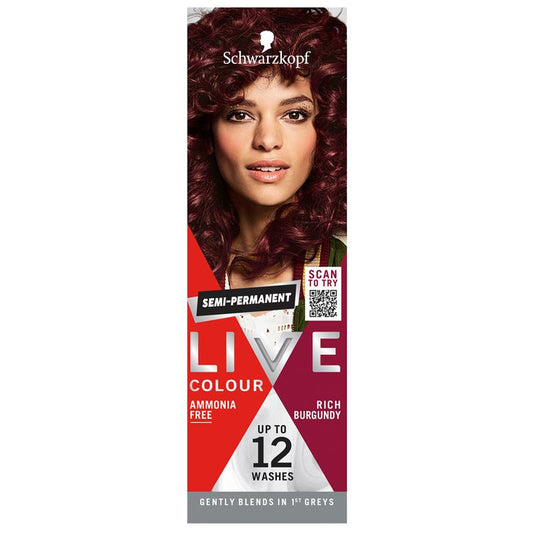 Schwarzkopf LIVE Colour Rich Burgundy - Semi-Permanent Hair Color, 75ml – view 2