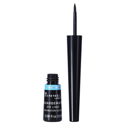 Rimmel Exaggerate Waterproof Eye Liquid Liner 100% Black