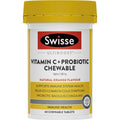 Swisse Vitamin C + Probiotic Chewable 60 Tablets - Immune Support