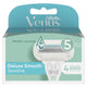 Gillette Venus Deluxe Smooth Sensitive 5-Blade Razor Refills - 4 Pack