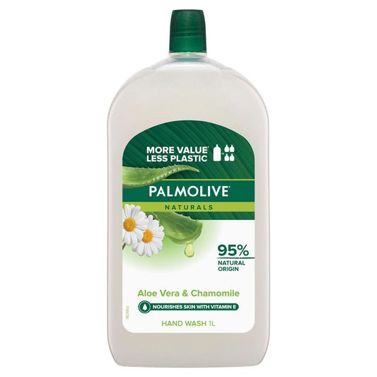 Palmolive Naturals Softening Liquid Hand Wash Aloe Vera & Chamomile Refill - 1L-Auzzi Store
