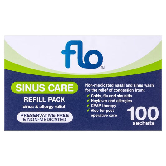 FLO Sinus Care Refill Sachets 100 - Daily Sinus Relief-Auzzi Store