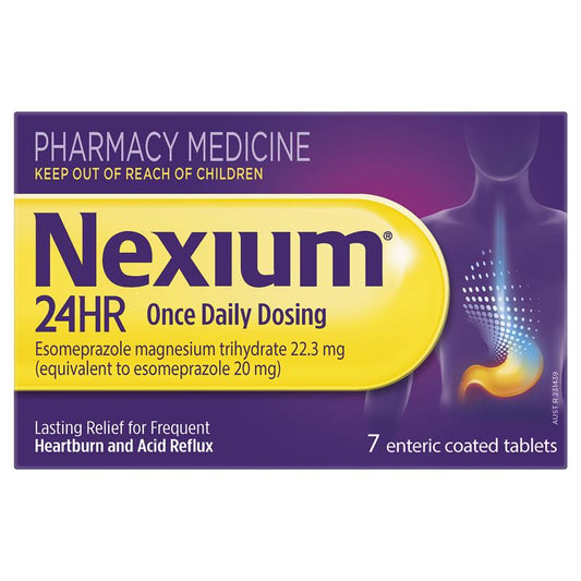 Nexium 24HR 20mg Tablets - 7 Enteric Coated Tablets for Heartburn Relief-Auzzi Store