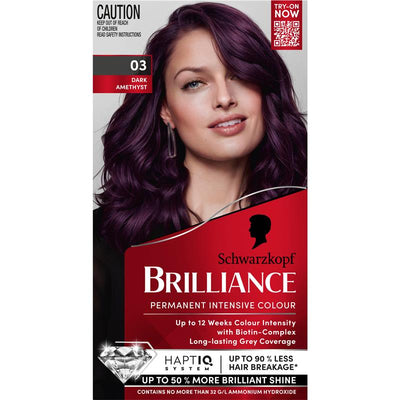 Schwarzkopf Brilliance 03 Dark Amethyst Hair Color - Permanent Fashion Shade