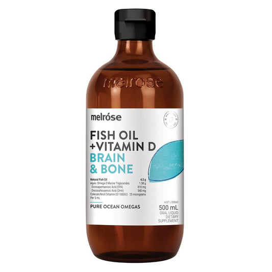 Melrose Omega Fish Oil + Vitamin D Joint & Bone 500ml - Auzzistore