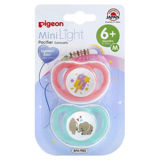 Pigeon MiniLight Pacifier Twin Pack - Size M (6+ Months)