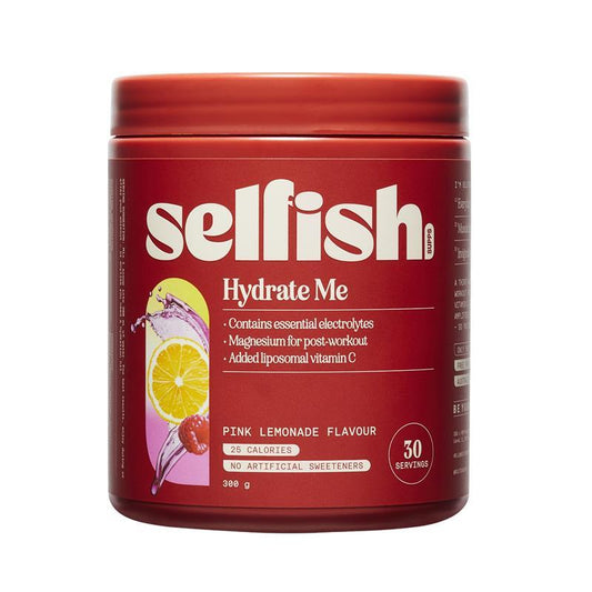 Selfish Hydrate Me Pink Lemonade Flavour Electrolyte Powder 300g