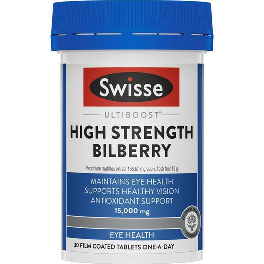 Swisse Ultiboost Bilberry Tablets - 30 Count for Eye Health-Auzzi Store