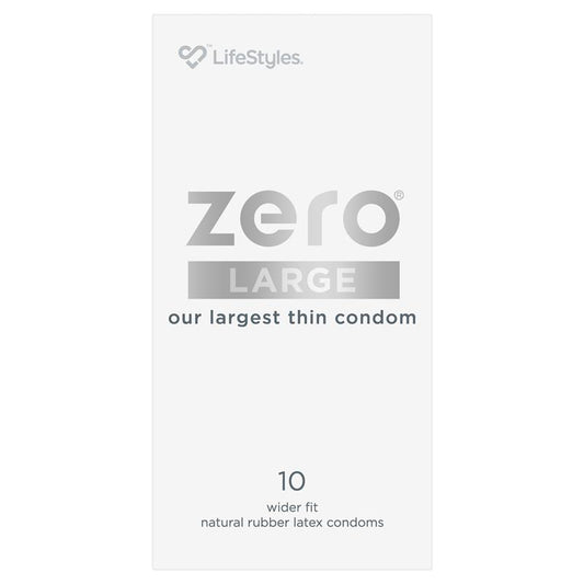 LifeStyles Zero Condoms Large 10 Pack - Ultra-Thin Protection