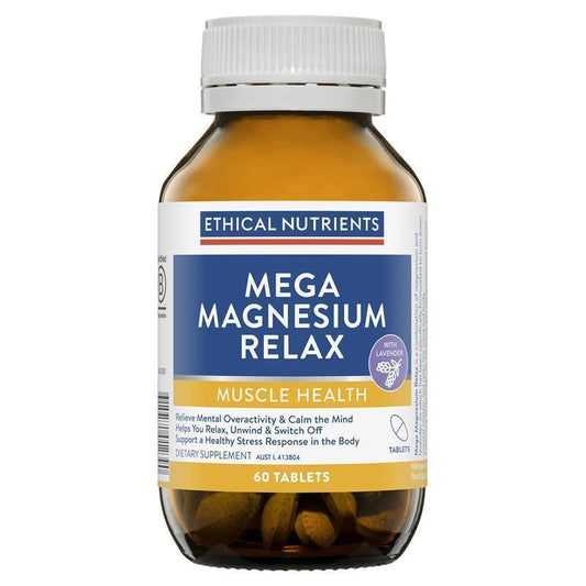 Ethical Nutrients Mega Magnesium Relax 60 Tablets - Natural Stress Relief