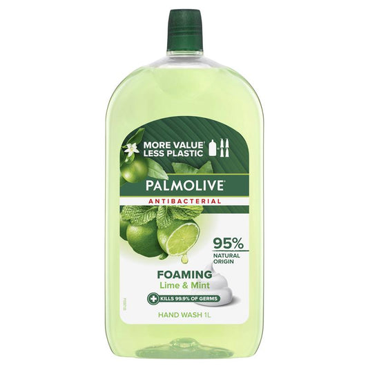 Palmolive Foaming Antibacterial Hand Wash Lime & Mint Refill - 1L - Auzzistore