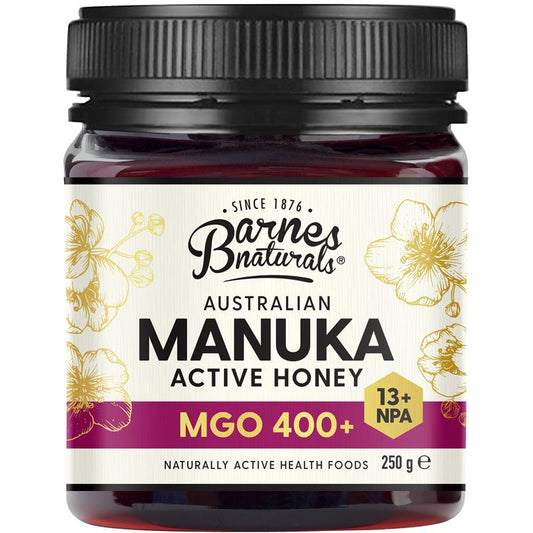 Barnes Naturals Australian Manuka Honey 250g MGO 400+ - Pure & Authentic - Auzzi Store