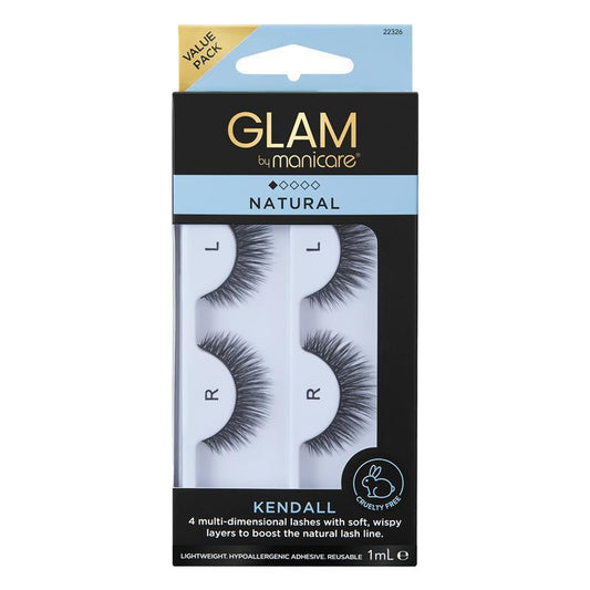 Glam By Manicare Kendall Lashes - 2 Pack Natural Look - Auzzi Store