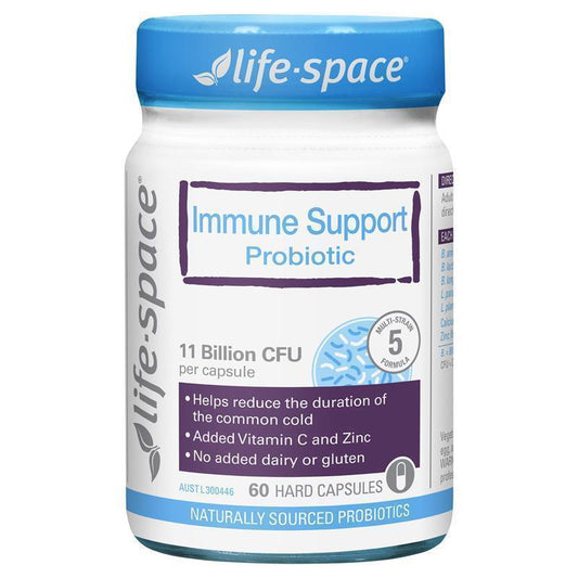 Life-Space Immune Support Probiotic with Vitamin C & Zinc - 60 Capsules