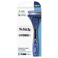 Schick Hydro 5 Razor Handle with 2 Refills, 5-Blade, Flip Trimmer