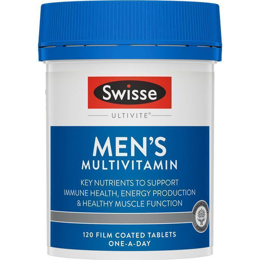 Swisse Men's Multivitamin 120 Tablets – B Vitamins, Zinc & Magnesium