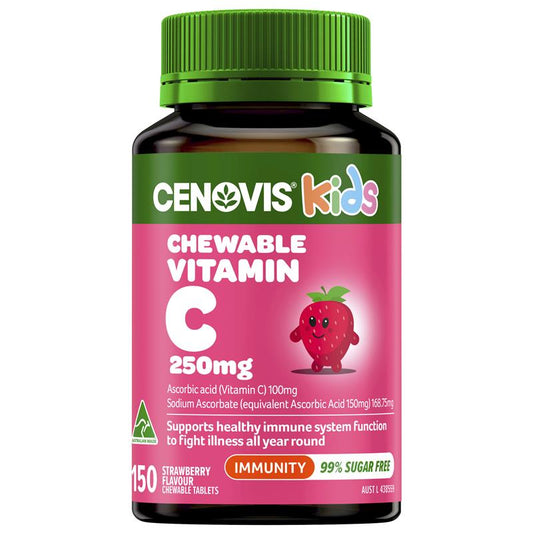 Cenovis Kids Vitamin C Chewable 250mg Strawberry - 150 Tablets - Auzzistore