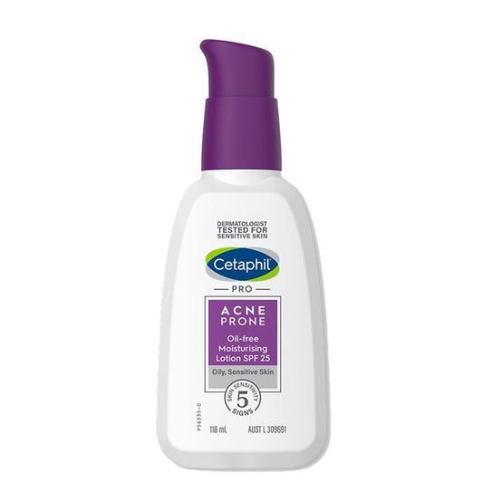 Cetaphil Pro Acne Prone Oil-Free Facial Moisturising Lotion SPF 25 118ml - Hydration & Protection-Auzzi Store