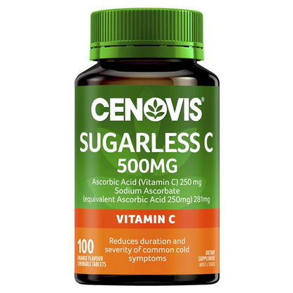 Cenovis Sugarless Vitamin C 500mg - 100 Orange Chewable Tablets