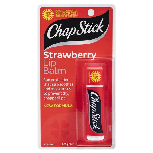 Chapstick Lip Balm Strawberry SPF15+ - 4.2g-Auzzi Store