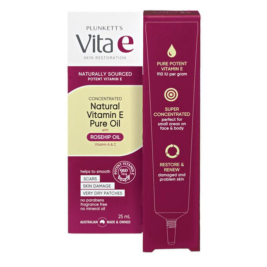 Plunkett's Vita E Pure Vitamin E Oil 25ml - High-Potency Skin Treatment-Auzzi Store
