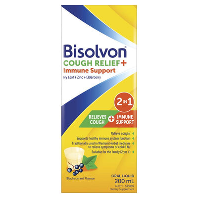 Bisolvon Cough Relief + Immune Support Syrup - 200ml