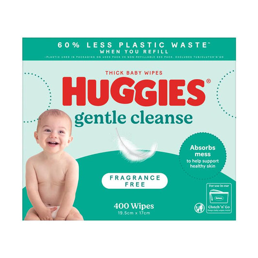 Huggies Fragrance Free Baby Wipes 400 Pack - Gentle Clean for Delicate Skin – view 2 - Auzzistore