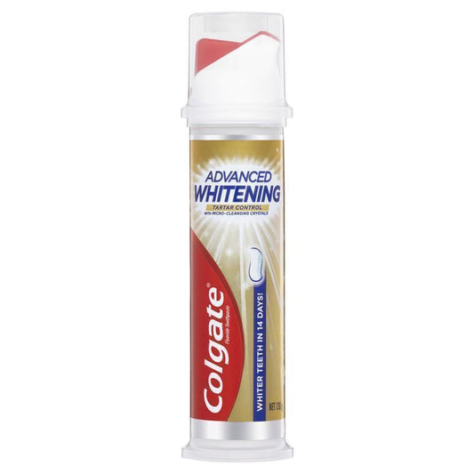 Colgate Advanced Whitening Tartar Control Toothpaste Pump - 130g-Auzzi Store