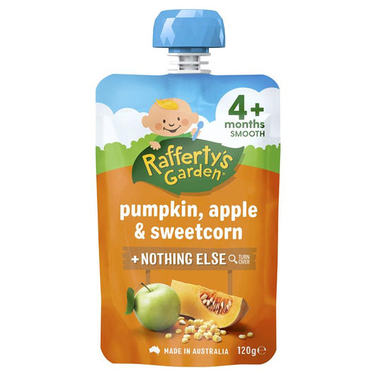 Raffertys Garden 4 Months Apple & Corn Puree - 120g-Auzzi Store