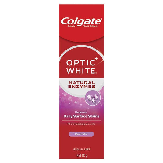 Colgate Optic White Natural Enzymes Toothpaste - Peach Mint 100g-Auzzi Store