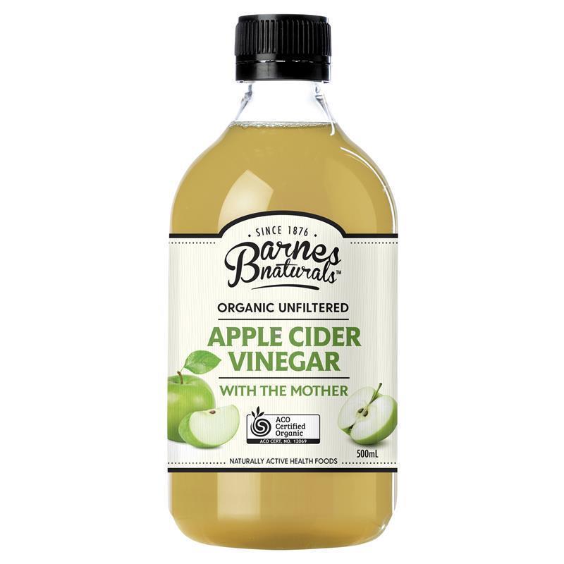 Barnes Naturals Organic Raw Unfiltered Apple Cider Vinegar with Mother 500ml