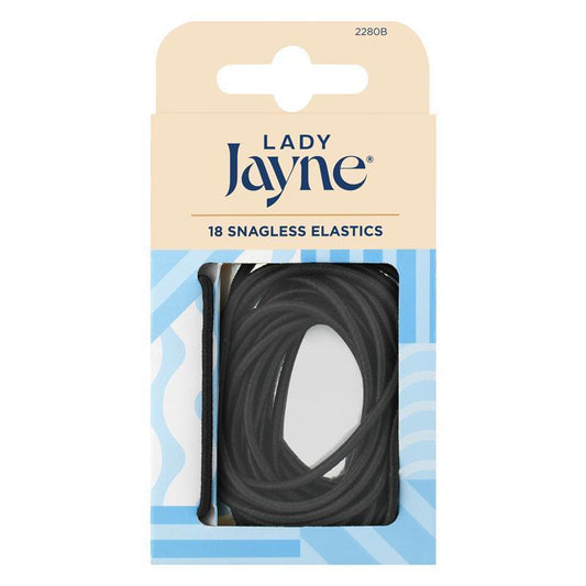 Lady Jayne Snagless Black Hair Elastics - 18 Pack-Auzzi Store