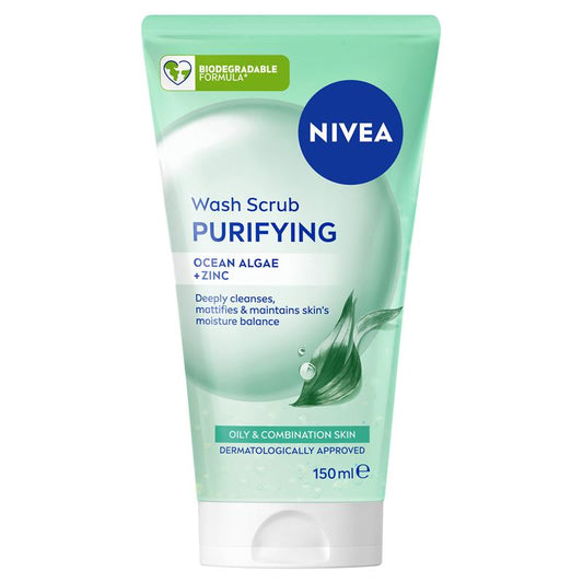 NIVEA Daily Essentials Purifying Face Wash & Scrub 150ml - Auzzistore