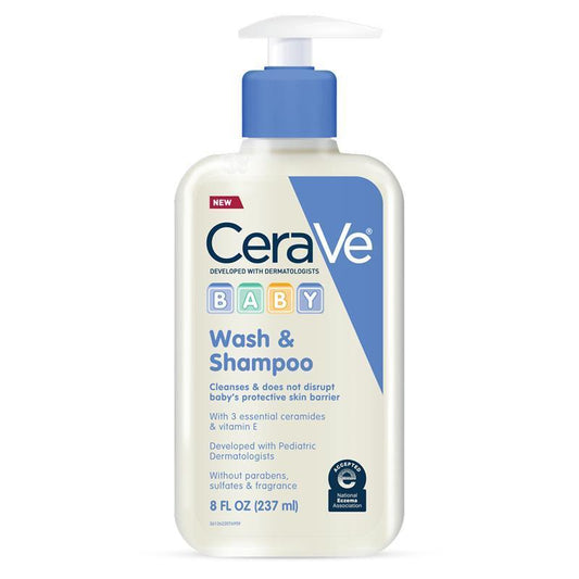 CeraVe Baby Wash Shampoo 237ml - Gentle Cleansing for Delicate Skin - Auzzistore
