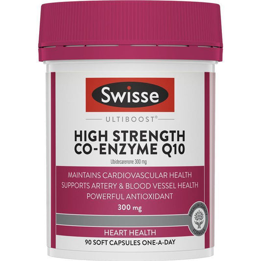 Swisse High Strength CoQ10 300mg - 90 Capsules for Heart Health