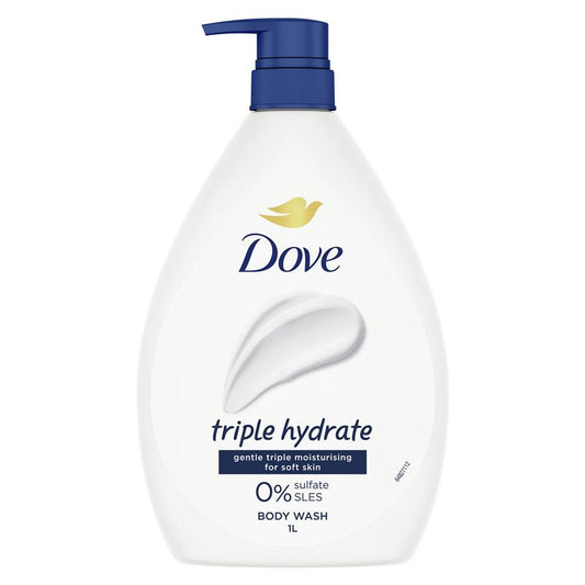 Dove Triple Hydrate Moisturizing Body Wash, 1L, Sulfate-Free - Auzzistore