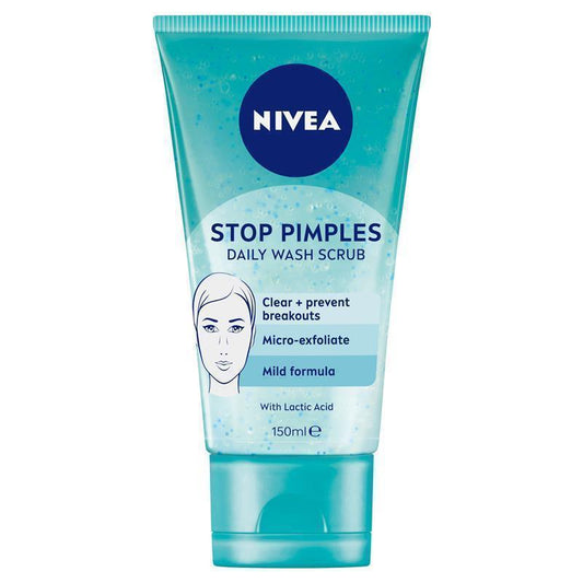 NIVEA Daily Essentials Anti-Pimple Face Scrub 150ml - Blemish Control-Auzzi Store