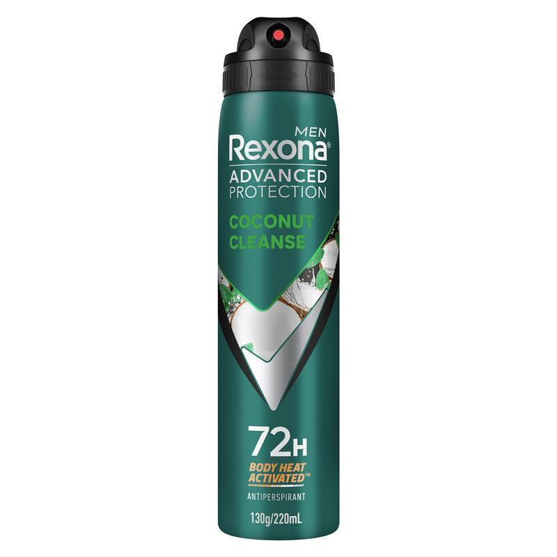 Rexona Men Advanced 220ml Coconut Cleanse 72HR Antiperspirant