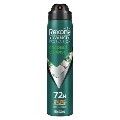 Rexona Men Advanced 220ml Coconut Cleanse 72HR Antiperspirant