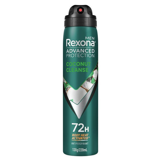 Rexona Men Advanced 220ml Coconut Cleanse 72HR Antiperspirant
