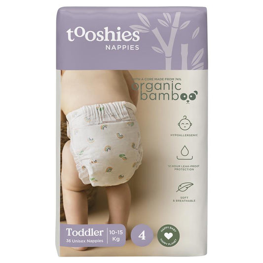 Tooshies Eco Nappies with Organic Bamboo Size 4 Toddler (10-15kg) - 36 Pack – view 2