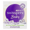 Swisspers Baby Cotton Tips Paper Stems 40 - Safe & Soft Cleaning