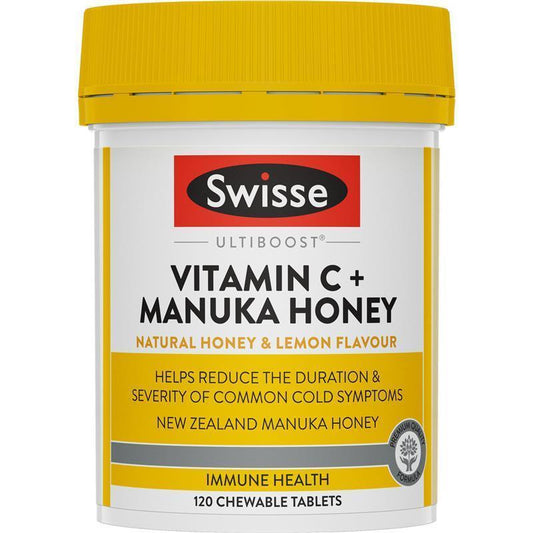 Swisse Vitamin C + Manuka Honey 120 Tablets - Immune Support-Auzzi Store