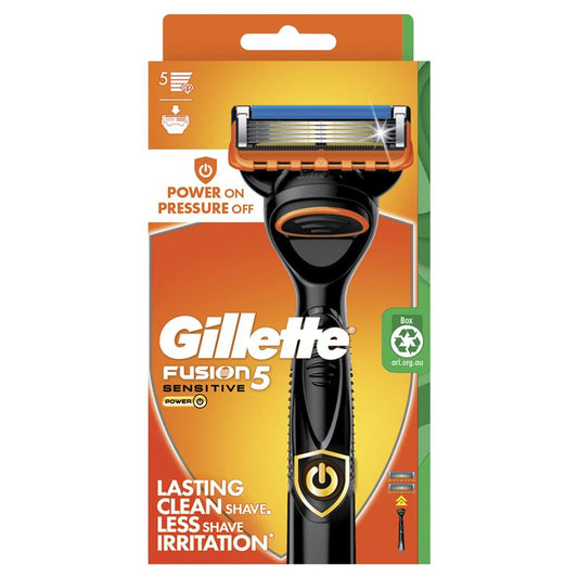 Gillette Fusion5 Power Razor + 2 Blades - Ultimate Shaving Experience-Auzzi Store