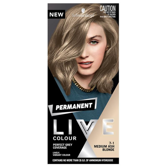Schwarzkopf Live Colour Permanent 7.1 Medium Ash Blonde - 50ml – view 2