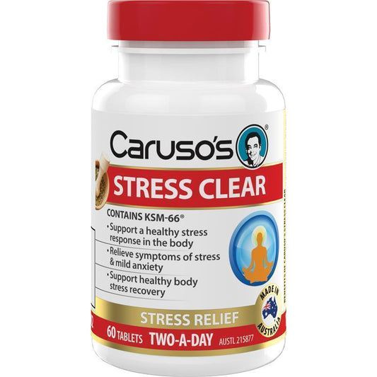 Caruso's Stress Clear 60 Tablets - Natural Stress Relief-Auzzi Store