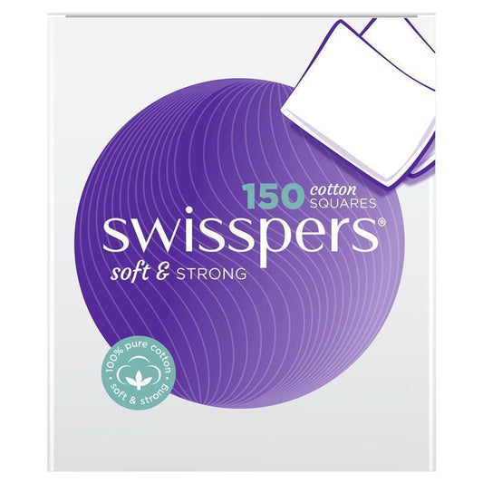 Swisspers Cotton Square Pads 150 - Premium Soft Cotton for All Your Needs-Auzzi Store