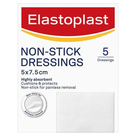 Elastoplast Non-Stick Wound Dressing 7.5cm x 5cm - 5 Pack-Auzzi Store
